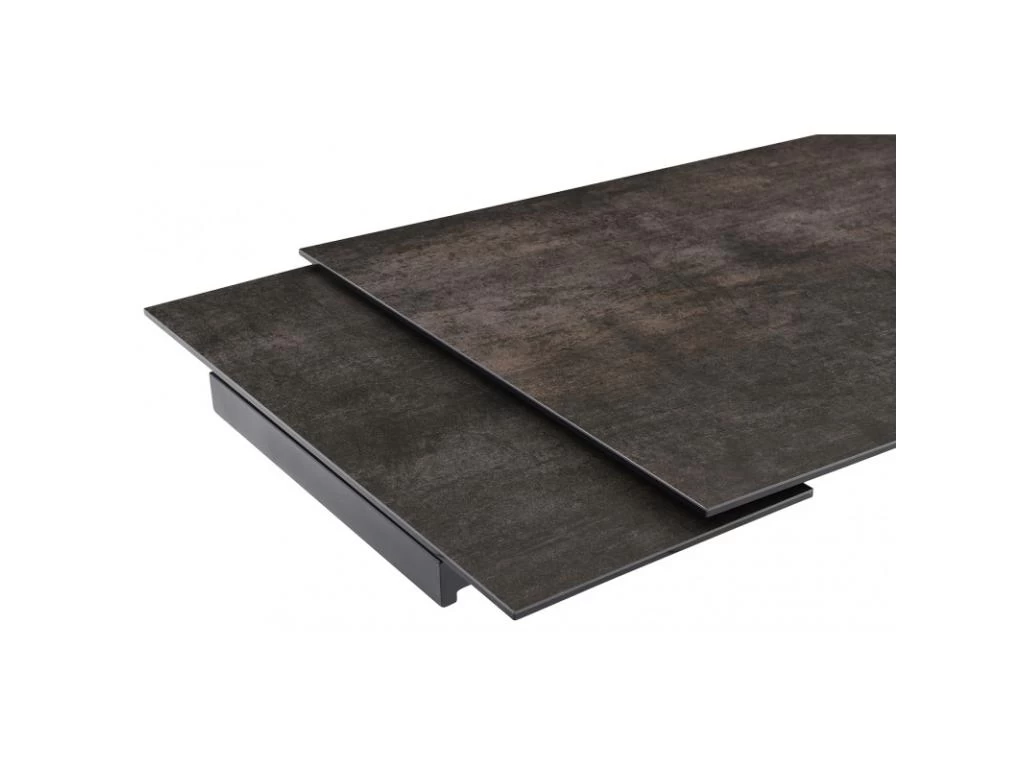 Table Extensible 160/240 Cm Céramique Gris Vieilli Pied Luge - MAINE 02 5 Table Extensible 160/240 Cm Céramique Gris Vieilli Pied Luge - MAINE 02 – Image 3