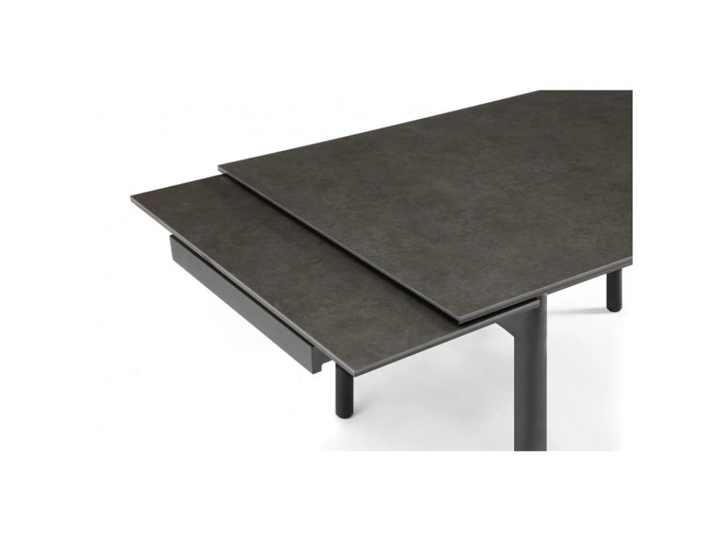Table Extensible 160/240 Cm Céramique Gris Foncé Pieds Droits - UTAH 09 5 Table Extensible 160/240 Cm Céramique Gris Foncé Pieds Droits - UTAH 09 – Image 3