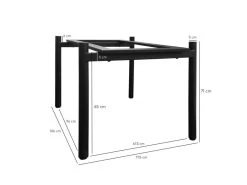 Table Extensible 160/240 Cm Céramique Gris Foncé Pieds Droits - UTAH 09 11 Table Extensible 160/240 Cm Céramique Gris Foncé Pieds Droits - UTAH 09 -Magasin de meubles de restaurant table a manger 10233849