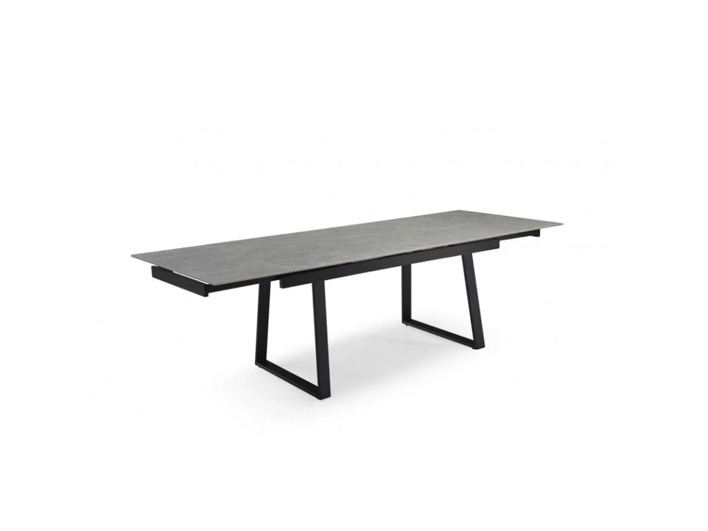 Table Extensible 160/240 Cm Céramique Gris Marbré Pied Luge - ARIZONA 02 4 Table Extensible 160/240 Cm Céramique Gris Marbré Pied Luge - ARIZONA 02 – Image 2