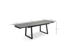 Table Extensible 160/240 Cm Céramique Gris Marbré Pied Luge - ARIZONA 02 10 Table Extensible 160/240 Cm Céramique Gris Marbré Pied Luge - ARIZONA 02 -Magasin de meubles de restaurant table a manger 10233857
