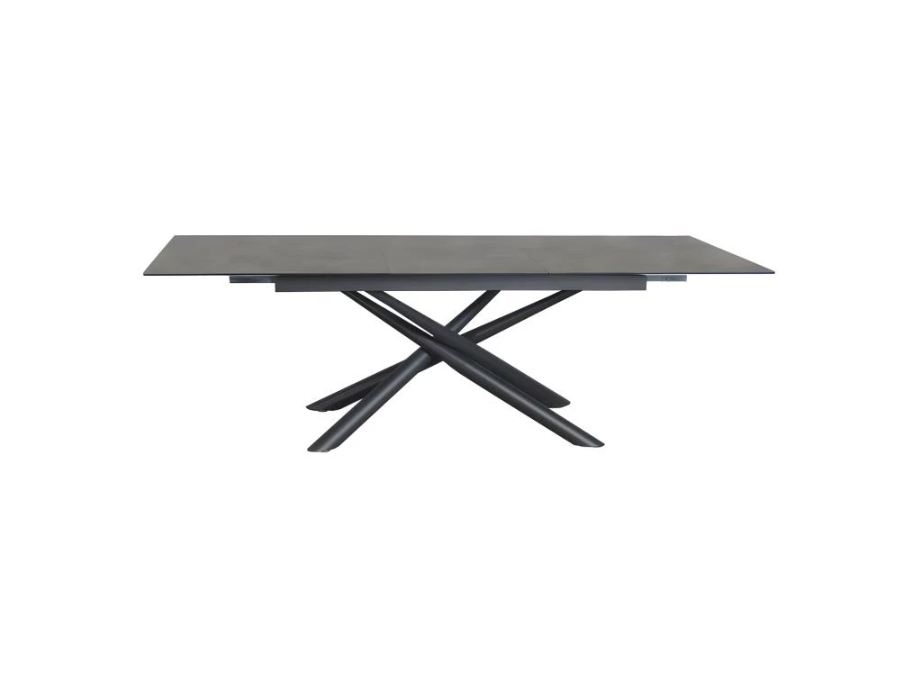 Table De Repas Extensible 160 à 200 Cm Plateau Céramique Gris - SPLENDIDE 5 Table De Repas Extensible 160 à 200 Cm Plateau Céramique Gris - SPLENDIDE – Image 3