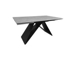 Table Extensible 160/240 Cm En Céramique Gris Clair Effet Béton - LIMA