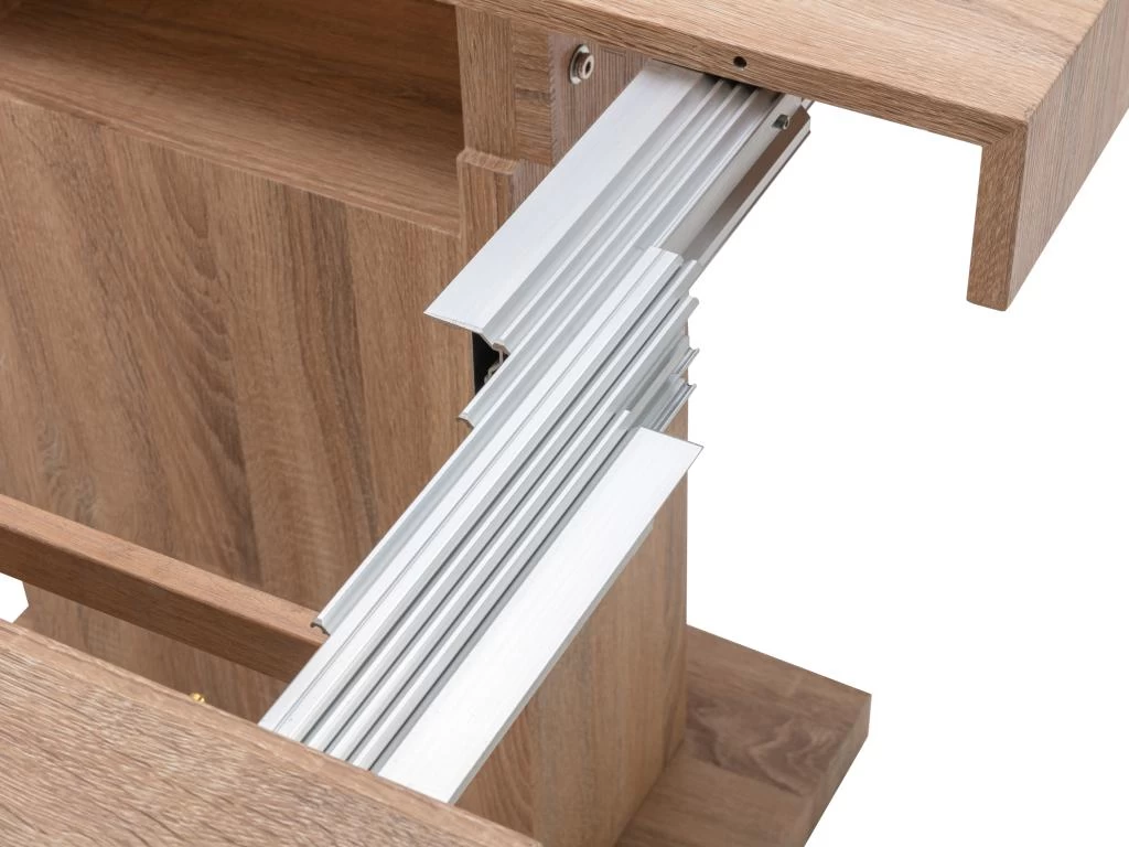 Table à Manger Extensible 4 à 10 Couverts En MDF - Naturel - MIROSLAV 10 Table à Manger Extensible 4 à 10 Couverts En MDF - Naturel - MIROSLAV – Image 8