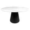 Table De Repas Ronde Plateau Céramique Blanc Et Piètement Noir - ASHE 2 Table De Repas Ronde Plateau Céramique Blanc Et Piètement Noir - ASHE -Magasin de meubles de restaurant table a manger 10838753