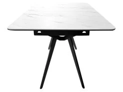 Table De Repas Extensible 130/170 Cm Céramique Blanc Marbré - LAUREL 9 Table De Repas Extensible 130/170 Cm Céramique Blanc Marbré - LAUREL -Magasin de meubles de restaurant table a manger 10880465