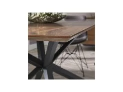 Table De Repas Rectangulaire Noyer/Noir - RUSSELL N°1 -Magasin de meubles de restaurant table a manger 11139087