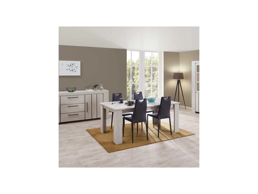 Table De Repas Rectangulaire Chêne Blanchi - LIERRE 4 Table De Repas Rectangulaire Chêne Blanchi - LIERRE – Image 2