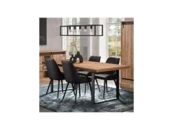 Table De Repas Rectangulaire 230 Cm Chêne Miel/Métal - HERA