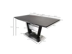 Table De Repas Extensible 160 / 210 Cm En Céramique Gris - DIVINE 10 Table De Repas Extensible 160 / 210 Cm En Céramique Gris - DIVINE -Magasin de meubles de restaurant table a manger 11167563