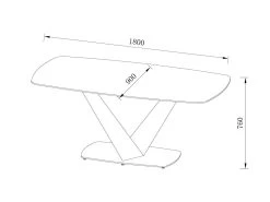 Table à Manger 6 Couverts En Céramique Et Métal - Effet Marbre Blanc Et Doré - PORELIMA De PASCAL MORABITO -Magasin de meubles de restaurant table a manger 11199857