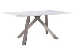 Table à Manger 6 Couverts En MDF Et Acier - Blanc Laqué - YOURILU 12 Table à Manger 6 Couverts En MDF Et Acier - Blanc Laqué - YOURILU -Magasin de meubles de restaurant table a manger 11237831
