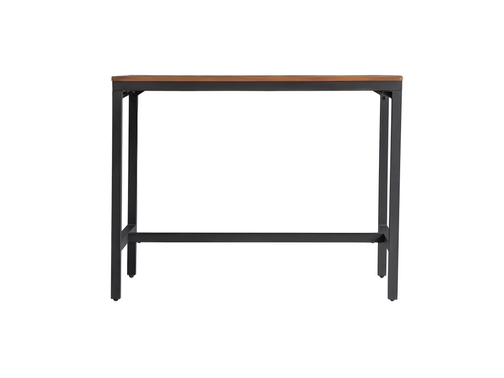 Table Haute L.120 Cm Bois Rustique Métal Noir - FACTORY 5 Table Haute L.120 Cm Bois Rustique Métal Noir - FACTORY – Image 3