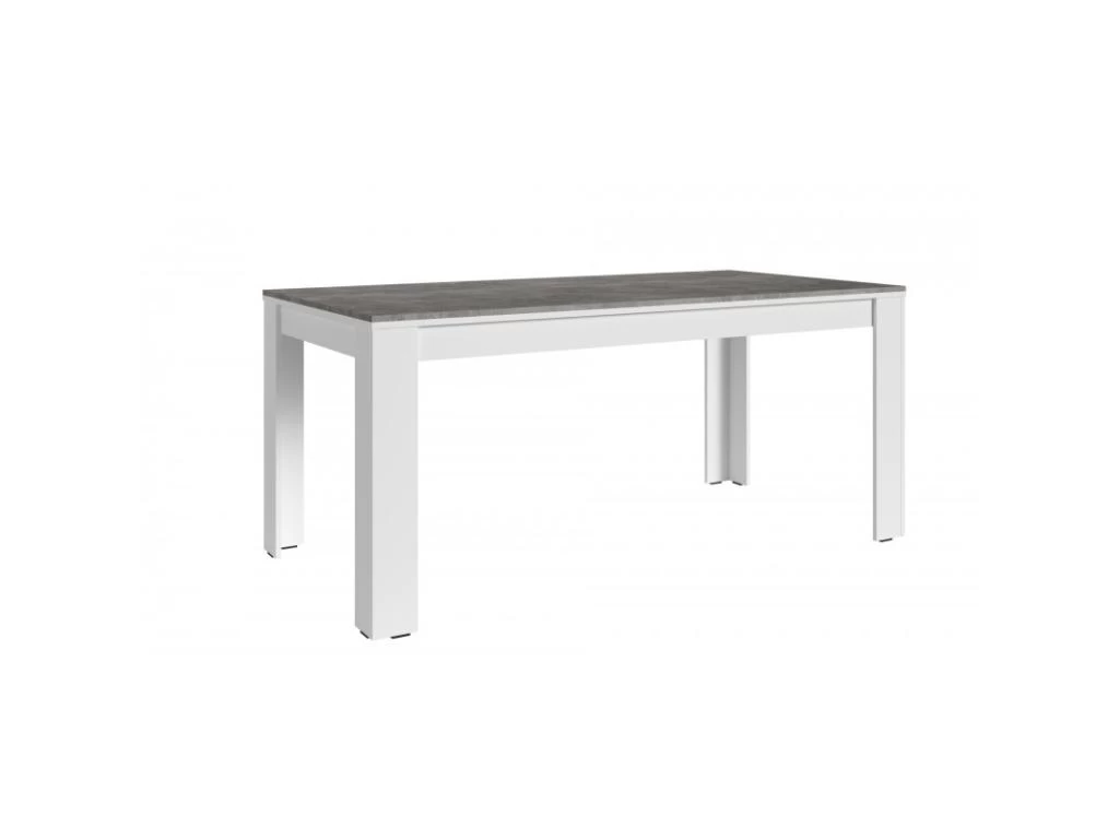 Table à Manger 180cm Blanc Et Gris Béton Gent - Gris Clair 3 Table à Manger 180cm Blanc Et Gris Béton Gent - Gris Clair