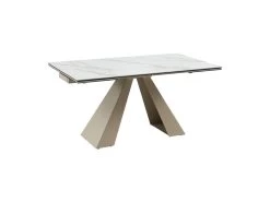 Table à Manger Extensible 6 à 10 Couverts En Céramique Et Métal - Effet Marbre Blanc Et Beige - LOZIPA De Pascal MORABITO 19 Table à Manger Extensible 6 à 10 Couverts En Céramique Et Métal - Effet Marbre Blanc Et Beige - LOZIPA De Pascal MORABITO -Magasin de meubles de restaurant table a manger 12496463