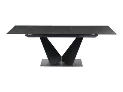 Table à Manger Extensible 6 à 8 Couverts En Céramique Et Métal - Gris Anthracite Et Noir - OLETIA De Pascal MORABITO -Magasin de meubles de restaurant table a manger 12510031