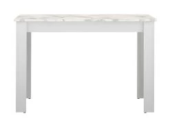 Table à Manger NICE - Blanc Et Marbre - SYMBIOSIS