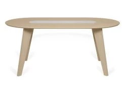 Table à Manger En Marbre LAGO - Chêne Et Marbre Blanc - TEMAHOME