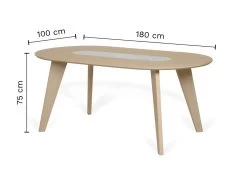 Table à Manger En Marbre LAGO - Chêne Et Marbre Blanc - TEMAHOME -Magasin de meubles de restaurant table a manger 12512545