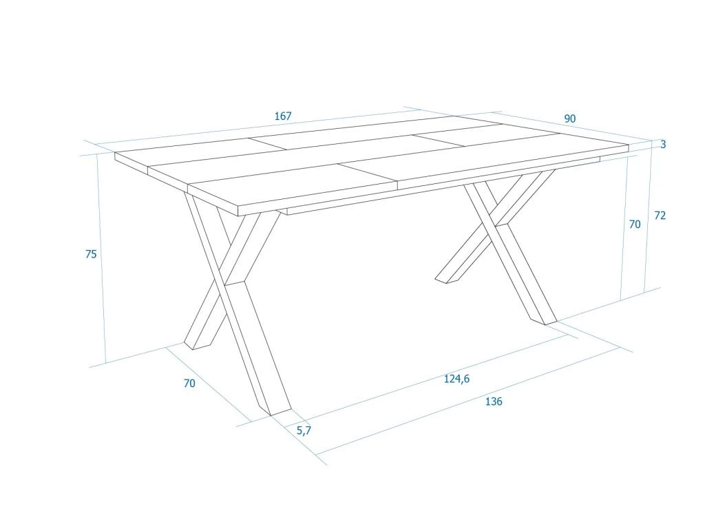 Table à Manger, 8 Personnes, 170, Robuste Et Stable, Structure Et Pieds Solides, Blanc 7 Table à Manger, 8 Personnes, 170, Robuste Et Stable, Structure Et Pieds Solides, Blanc – Image 5