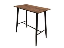 TIANO - Ensemble Table Haute Effet Bois + 4 Tabourets Camel 7 TIANO - Ensemble Table Haute Effet Bois + 4 Tabourets Camel -Magasin de meubles de restaurant table a manger 12600067