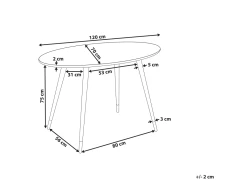 Table à Manger Effet Marbre Et Blanc 120 X 70 Cm GUTIERE -Magasin de meubles de restaurant table a manger 12652785