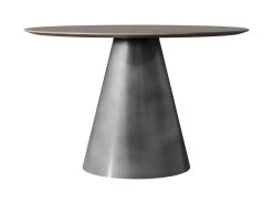 Table Ronde Belini 4 Personnes En Bois Et Métal D120 Cm -Magasin de meubles de restaurant table a manger 13008937