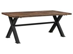Table Rectangulaire Emar 8 Personnes En Bois 200 Cm -Magasin de meubles de restaurant table a manger 13008943