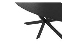 Table Ovale Sparo 8 Personnes En Bois De Teck Recyclé Noir 220 Cm -Magasin de meubles de restaurant table a manger 13009487