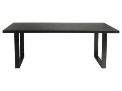 Table à Manger Design Bois Massif NIKO - Table Rectangulaire Noir 200x100 -Magasin de meubles de restaurant table a manger 13160065