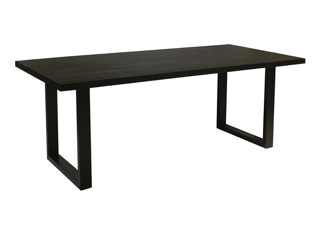 Table à Manger Design Bois Massif NIKO - Table Rectangulaire Noir 180x90 3 Table à Manger Design Bois Massif NIKO - Table Rectangulaire Noir 180x90