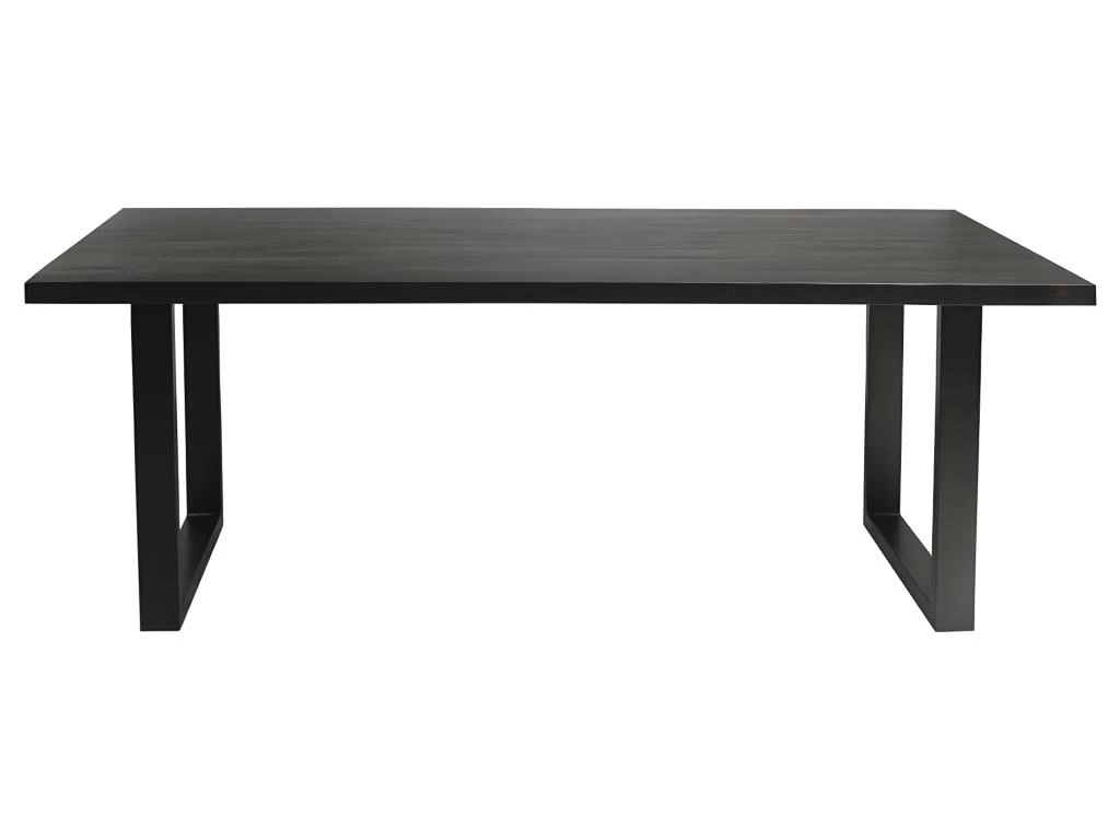Table à Manger Design Bois Massif NIKO - Table Rectangulaire Noir 180x90 5 Table à Manger Design Bois Massif NIKO - Table Rectangulaire Noir 180x90 – Image 3
