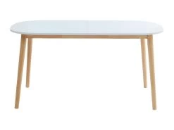 Gurra - Table à Manger Scandinave Extensible 160-200 X 80 Cm - Couleur - Blanc