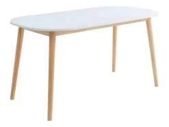 Gurra - Table à Manger Scandinave Extensible 160-200 X 80 Cm - Couleur - Blanc -Magasin de meubles de restaurant table a manger 13296549