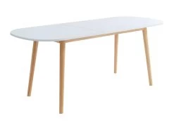 Gurra - Table à Manger Scandinave Extensible 160-200 X 80 Cm - Couleur - Blanc -Magasin de meubles de restaurant table a manger 13296551