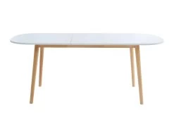Gurra - Table à Manger Scandinave Extensible 160-200 X 80 Cm - Couleur - Blanc -Magasin de meubles de restaurant table a manger 13296553