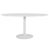 Taco Elipse - Table à Manger En Bois 160x110 - Couleur - Blanc