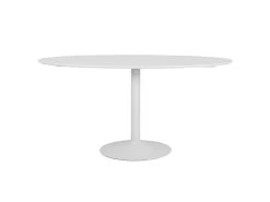 Taco Elipse - Table à Manger En Bois 160x110 - Couleur - Blanc