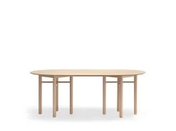 Junco - Table à Manger Ovale En Bois 200x100cm - Couleur - Bois Clair