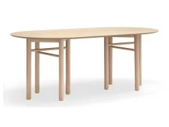 Junco - Table à Manger Ovale En Bois 200x100cm - Couleur - Bois Clair -Magasin de meubles de restaurant table a manger 13296671