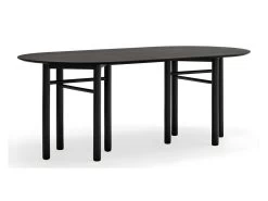 Junco - Table à Manger Ovale En Bois 200x100cm - Couleur - Noir 8 Junco - Table à Manger Ovale En Bois 200x100cm - Couleur - Noir -Magasin de meubles de restaurant table a manger 13297275