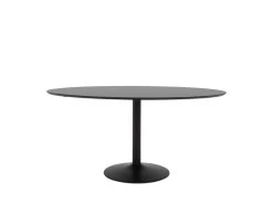 Taco Elipse - Table à Manger En Bois 160x110 - Couleur - Noir