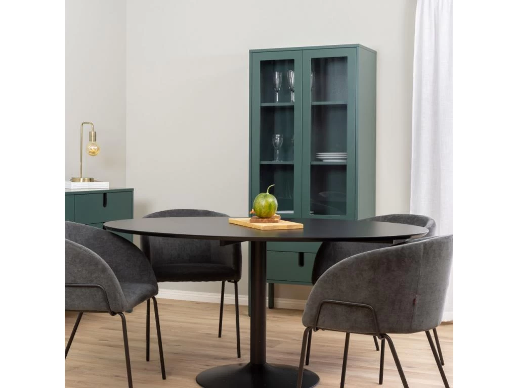 Taco Elipse - Table à Manger En Bois 160x110 - Couleur - Noir 4 Taco Elipse - Table à Manger En Bois 160x110 - Couleur - Noir – Image 2