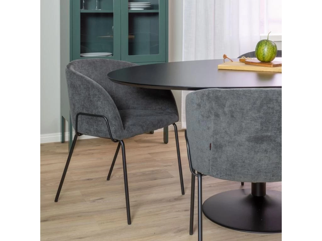 Taco Elipse - Table à Manger En Bois 160x110 - Couleur - Noir 8 Taco Elipse - Table à Manger En Bois 160x110 - Couleur - Noir – Image 6