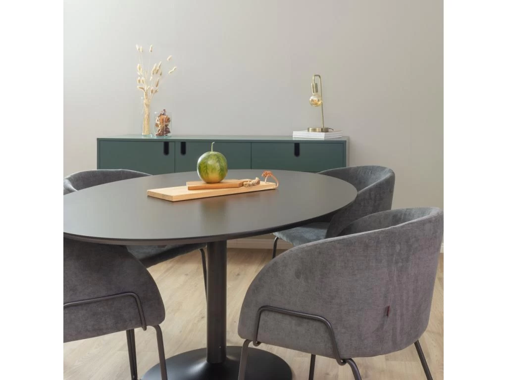 Taco Elipse - Table à Manger En Bois 160x110 - Couleur - Noir 12 Taco Elipse - Table à Manger En Bois 160x110 - Couleur - Noir – Image 10