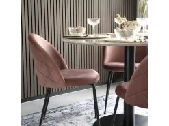 Bolzano - Table à Manger Ronde Effet Marbre ø110cm - Couleur - Blanc -Magasin de meubles de restaurant table a manger 13297789