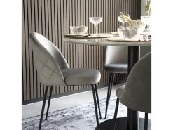 Bolzano - Table à Manger Ronde Effet Marbre ø110cm - Couleur - Blanc -Magasin de meubles de restaurant table a manger 13297793