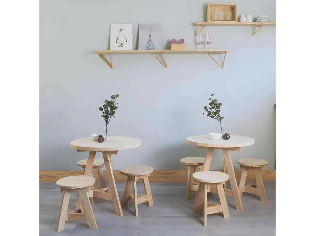 Plateau Rond En Pin 75 Cm Épaisseur 3 Cm 6 Plateau Rond En Pin 75 Cm Épaisseur 3 Cm – Image 4