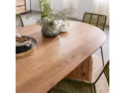 Table à Manger En Bois D'acacia Paulo -Magasin de meubles de restaurant table a manger 13398559