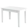 Table De Cuisine, 100% Aggloméré Plaqué Mélamine, Couleur Blanche 110x75x72